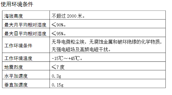 使用环境条件